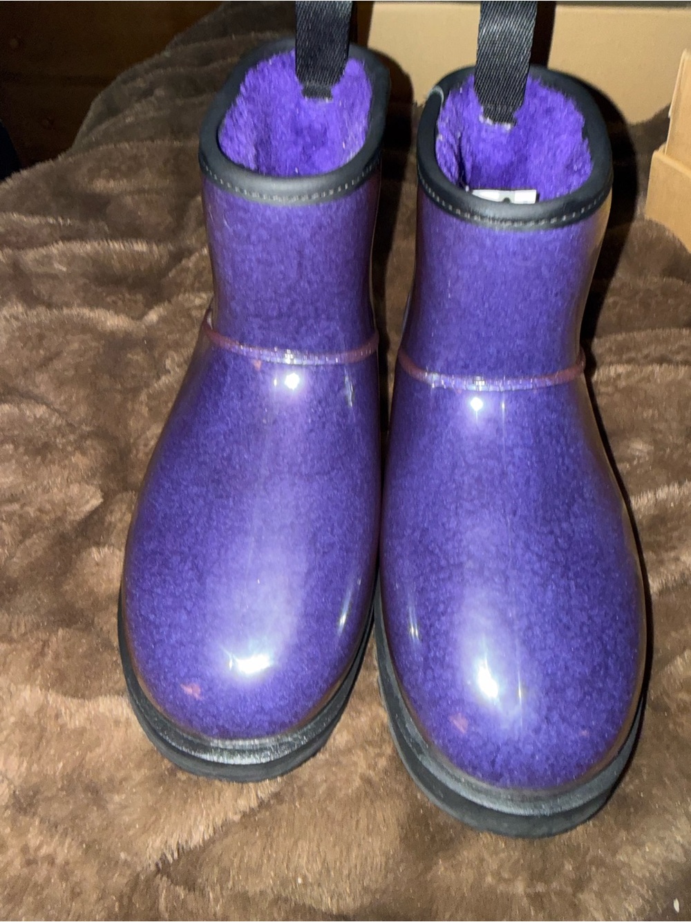 UGG Purple Shearling-Lined Short Boot size 6.5